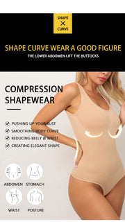 Plus Size Seamless One-Piece Body Shaper & T-Shaped Corset