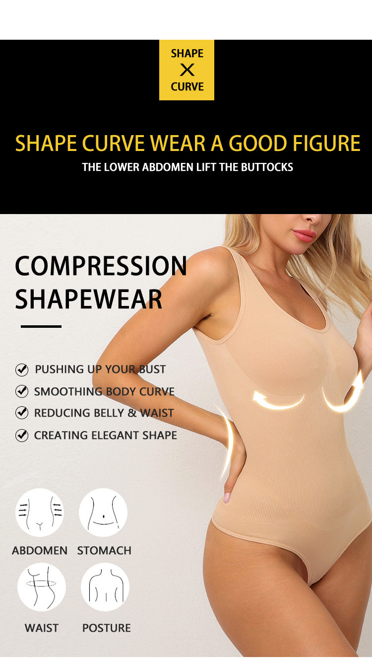 Plus Size Seamless One-Piece Body Shaper & T-Shaped Corset
