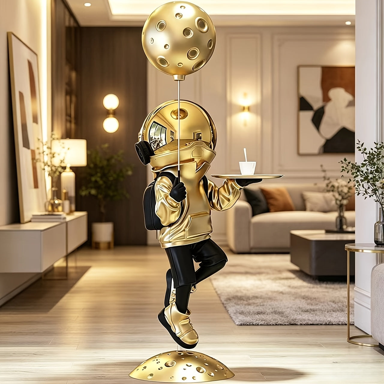 Large resin astronaut floor-standing statue for living room decoration