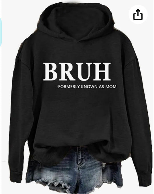 Women's Fashion Printed Casual Hooded Long Sleeve Sweater