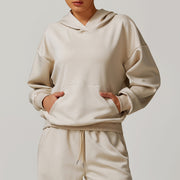 Women's Cozy Thickened Hooded Long Sleeve Sweatshirt