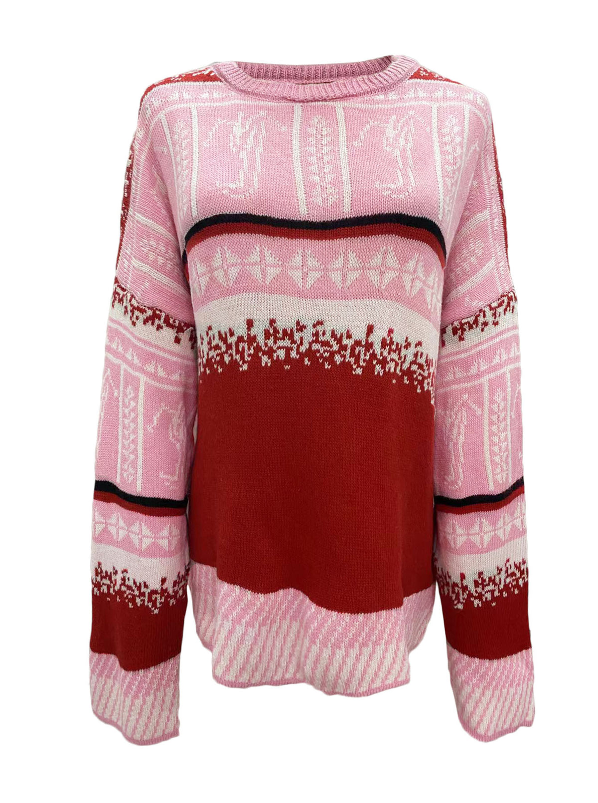 Autumn and Winter Christmas Knitted Pullover Women's Sweater