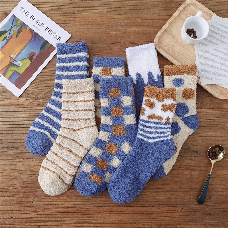 Cozy Coral Fleece Sleep Socks for Women
