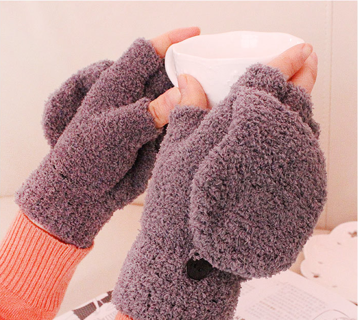 Warm Winter Half Finger Gloves for Men & Women
