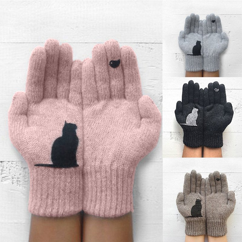 Warm Women's Wool Gloves - Insulated Cold Weather Gloves
