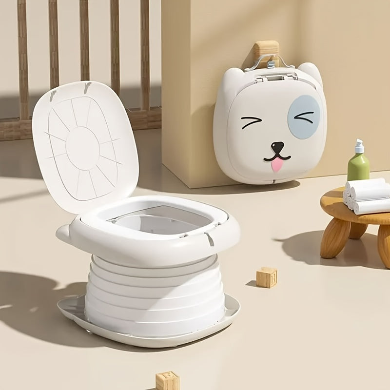 Foldable Portable Toilet Seat with Absorbent Pad – Heavy‑Duty Compact Camping Potty for RV and Outdoor Use