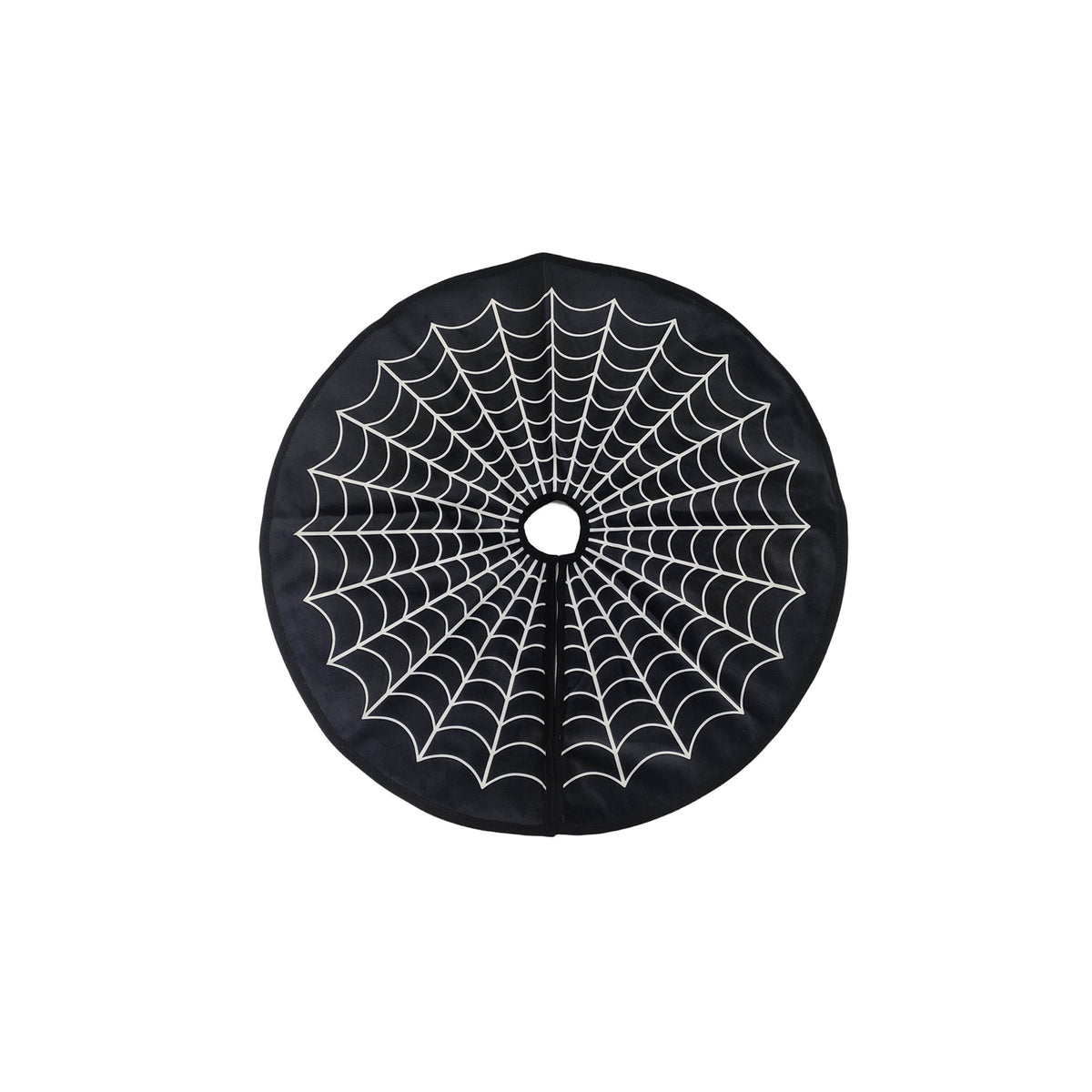 White Spiderweb Halloween Tree Skirt Decorative Floor Mat