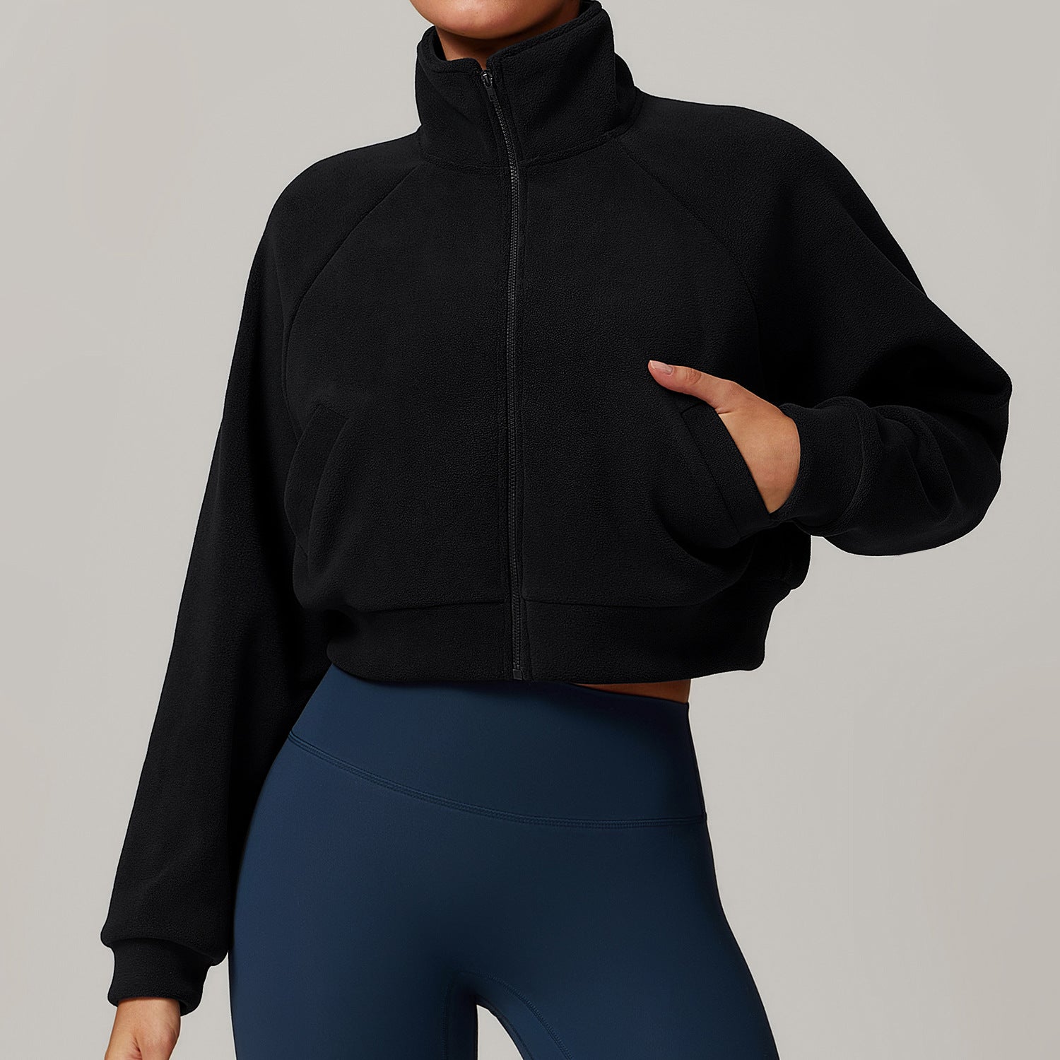 Women's Stand Collar Warm Yoga Jacket