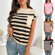 Striped Plaid Short Sleeve Shirt – Chic & Comfortable