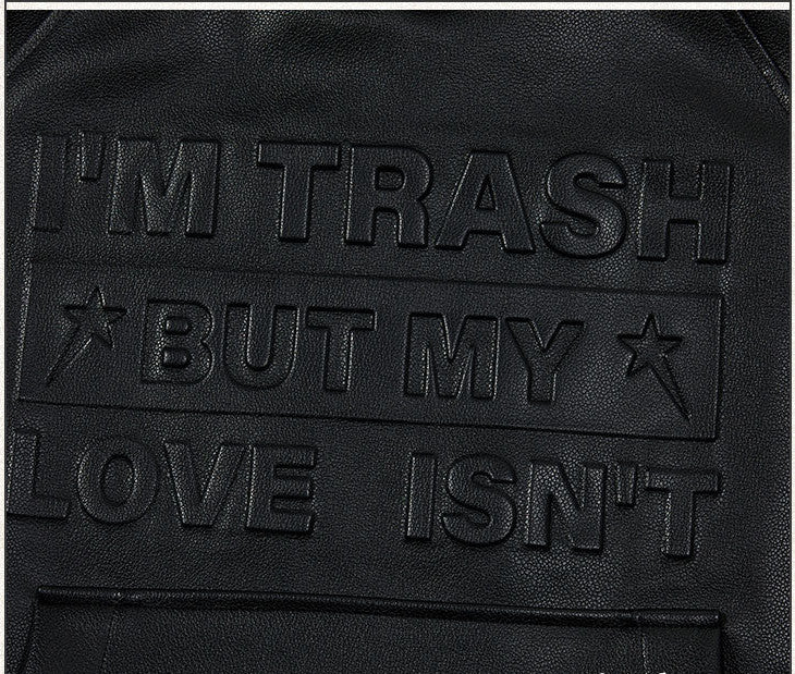 Men's Embossed Letter Streetwear Sweater