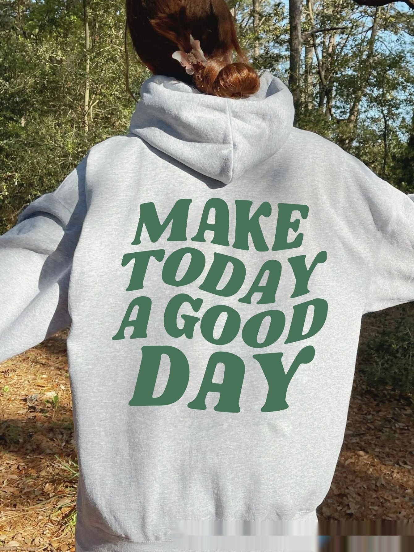 Cozy Oversized Letter Print Hoodie Streetwear