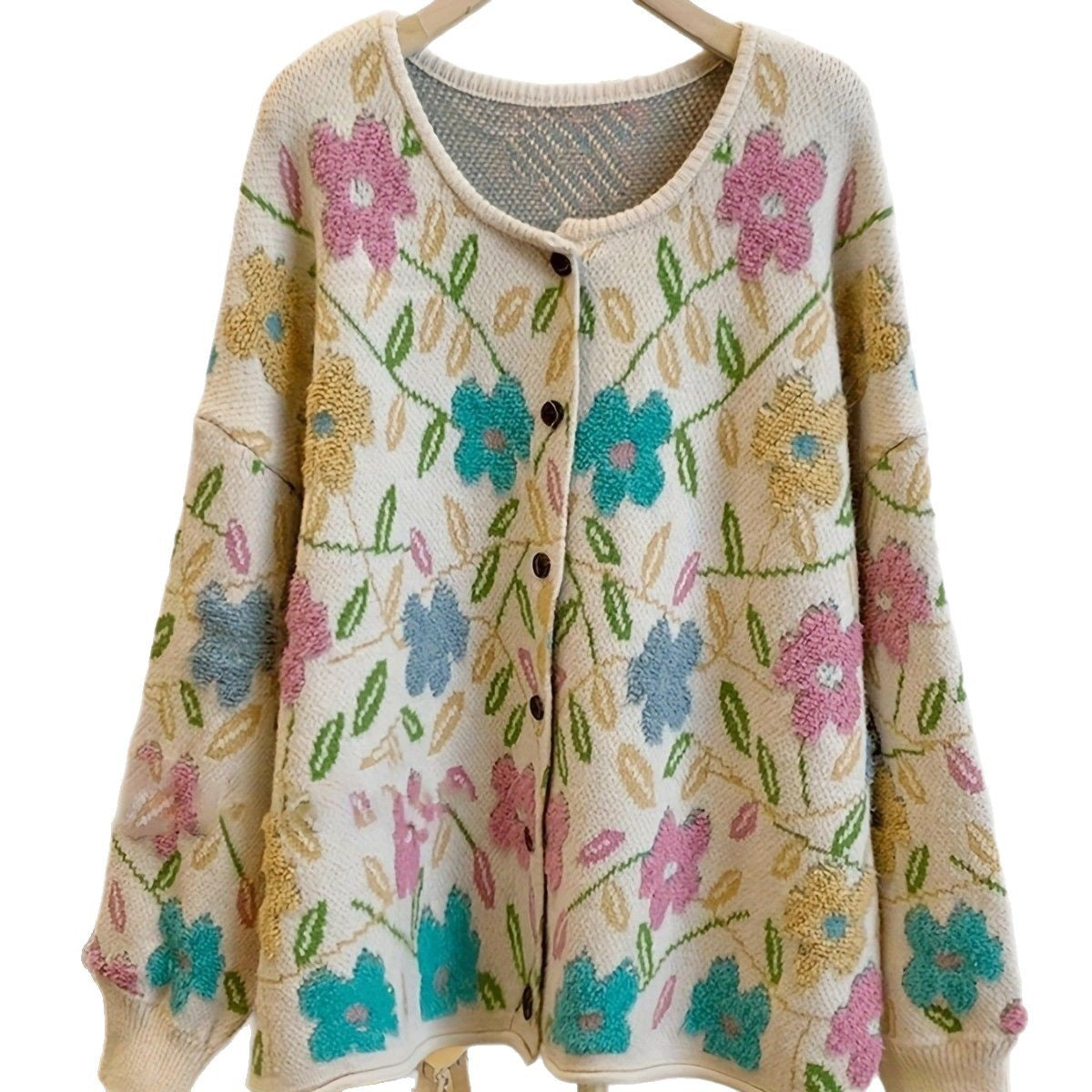 Casual Loose-fit Cozy-style Sweater Coat Versatile for Women