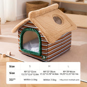 Winter Warm Dog House For Small, Medium & Large Dogs - Cozy Pet Bed With Removable Washable Cover, Windproof Insulation, And Plush Interior, Dog Bed For Winter, Pet Comfort, Cozy Pet Furniture,