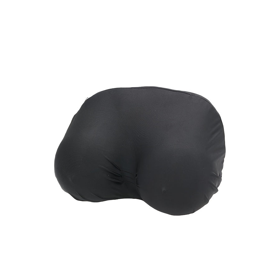 Creative Breast‑Shaped Sleep Pillow with Red Matte Spandex Pillowcase, Soft Non‑Polyester Fabric, Zip Closure