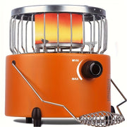 Portable Heater 9000 BTU Propane Heater Stove | 2-in-1 | Portable | Adjustable Flame, Reliable Heating, Cooking, And Emergency Preparedness | Indoor & Outdoor, Camping | Orange&Blue | 10.7x7 Inch