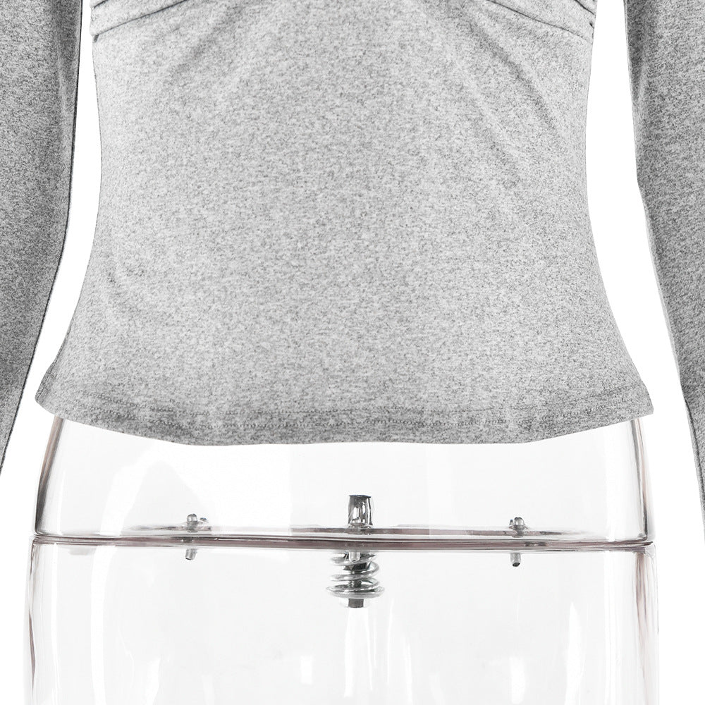 Women's Slim-Fit Twist Long Sleeve T-Shirt