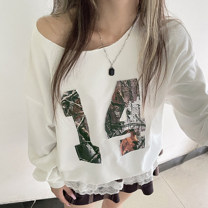 Chic Leopard Print Frayed Streetwear Sweater