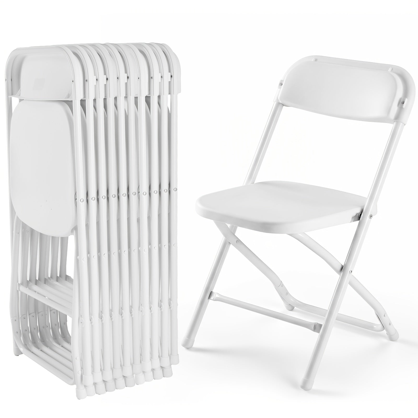 Heavy-Duty Plastic Folding Chair with 330 lb Capacity
