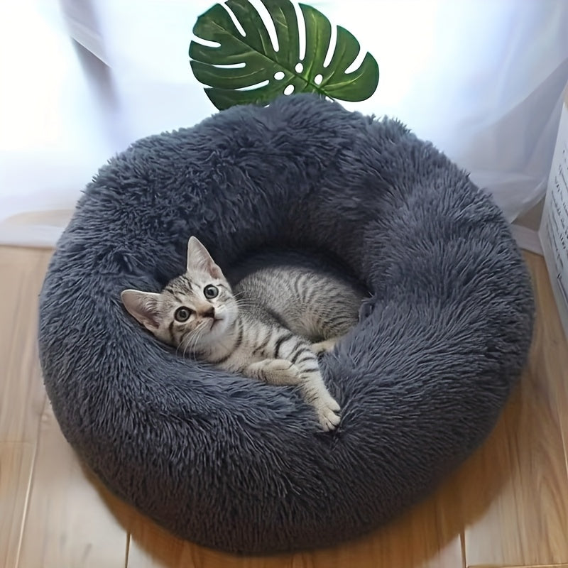Ultra-Soft Round Cat Bed Mat - Comfortable, Soft, Warm Pet Sleeping Nest With Non-Slip Bottom Design, Suitable For Cats And Small Dogs - Durable Pet Bedding Available In 4 Colors, Dog Bed, Cat Bed,...