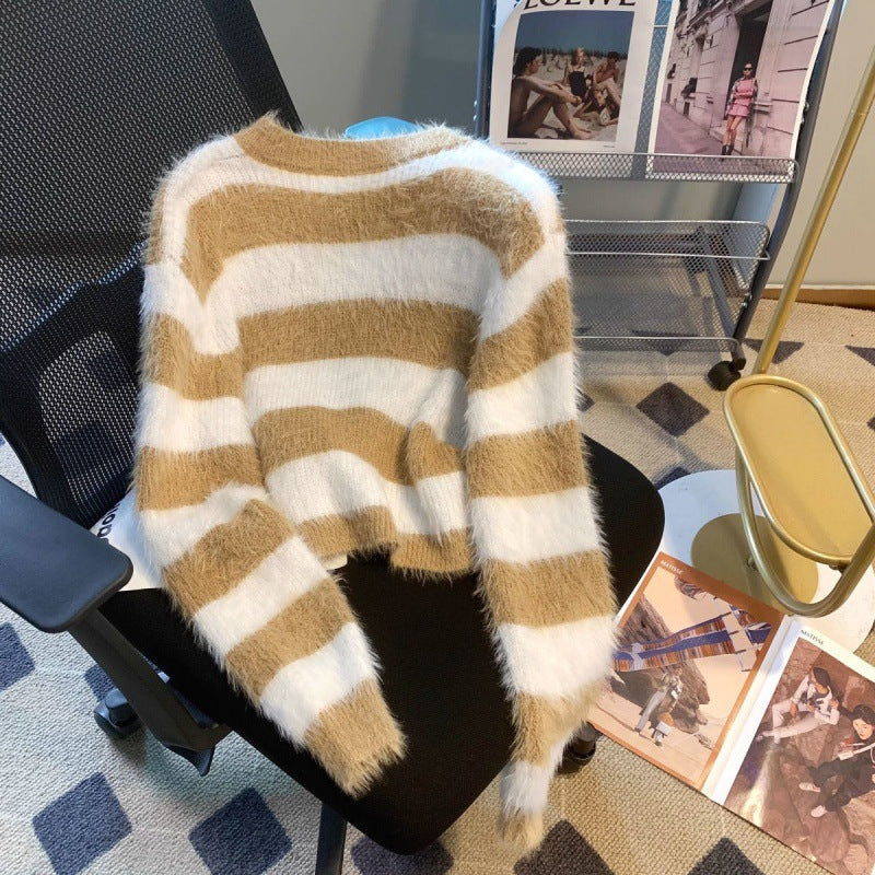 Mink Fur Sweater Women High-end Sense Autumn and Winter Loose Lazy Style
