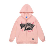 Women's Printed Zip-Up Hooded Cardigan Sweater Coat