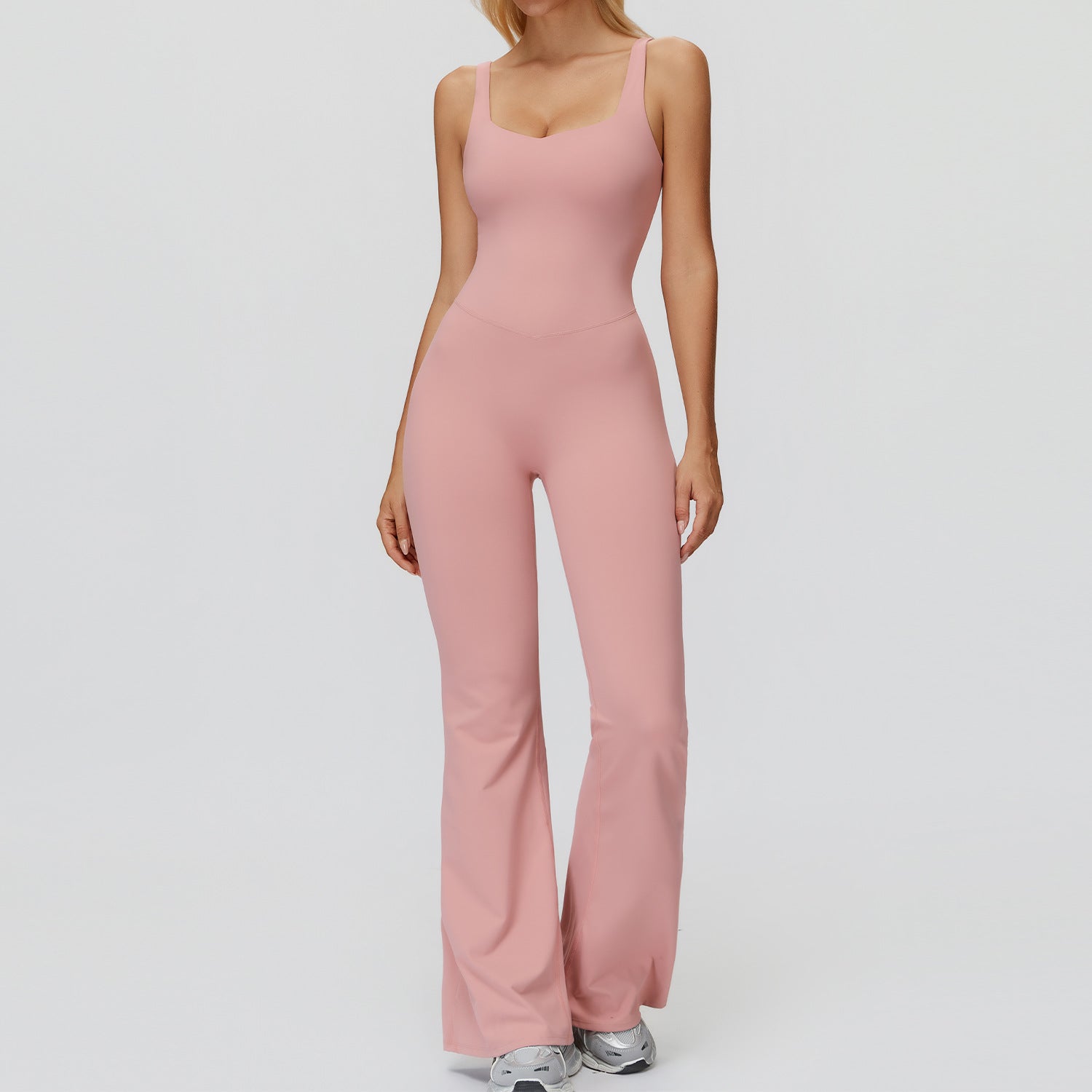 Women's Cross-Back Wide-Leg Workout Jumpsuit