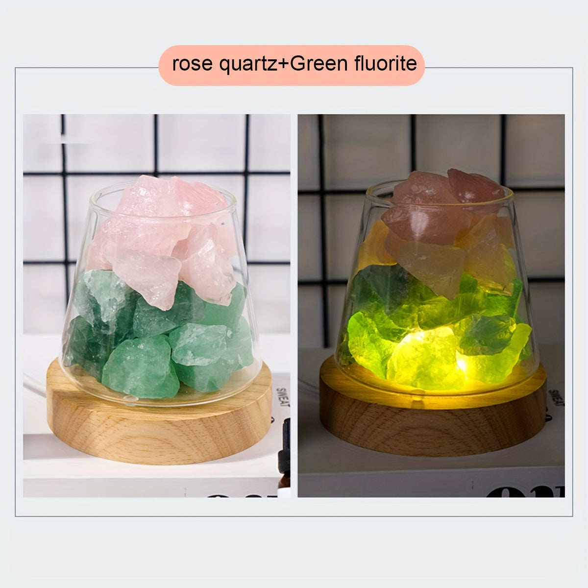 1pc Natural Crystal Aroma Stone Diffuser Stone Demagnetising Bowl Lamp Ornament Home Bedroom Night Light Companion Gift Essential Oil Not Included