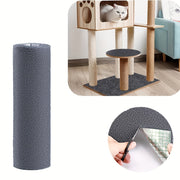 1pc Whiskerwonders Self-adhesive Cat Scratching Mat, Trim-to-fit Polyester Fiber Cat Scratch Post Carpet Replacement, Furniture Protector For Cats, Suitable For Walls And Sofa Corners