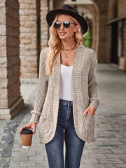 Elegant Women's Blouse Elegant & Chic Women's Loose Fit Long Sleeve Blouse | Open Collar Casual Top with Side Pockets, Machine Washable, Mustard-Yellow, Non-Transparent, All-Season, Medium Elastici...