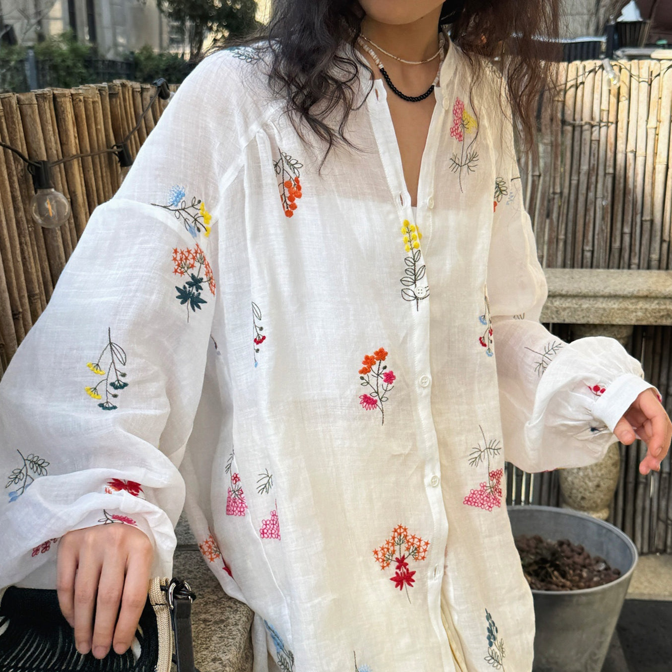 Summer New Style French-Style Resort-Ready 3D Embroidered Shirt