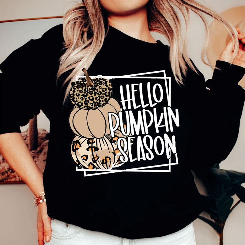 Women's Halloween Print Crewneck Long Sleeve Sweatshirt