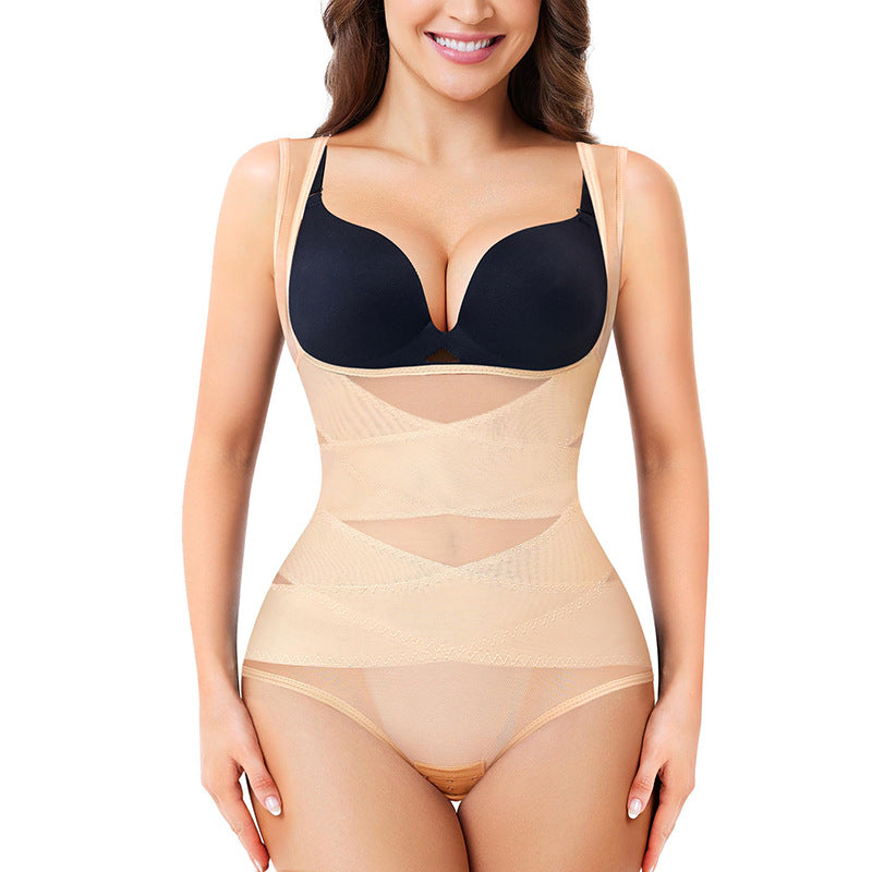 Postpartum Mesh Corset Body Shaper & Tummy Control Jumpsuit