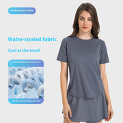 Slim Fit Quick-Dry Yoga & Running T‑Shirt – Nude Comfort