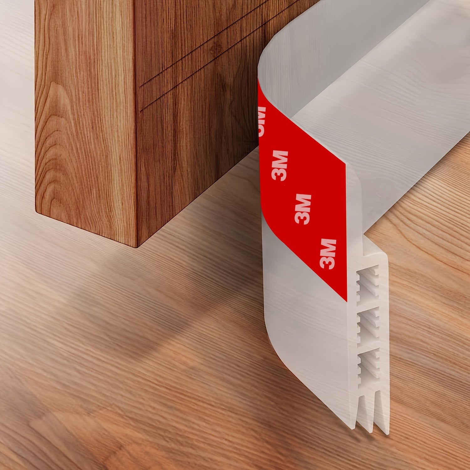 47" Adjustable Door Draft Stopper – Weatherproof Silicone Seal for Bottom of Doors, Insulating Under Door Sweep for Interior & Exterior Use, Blocks Drafts, Noise, and Air Conditioning Leaks, Easy…