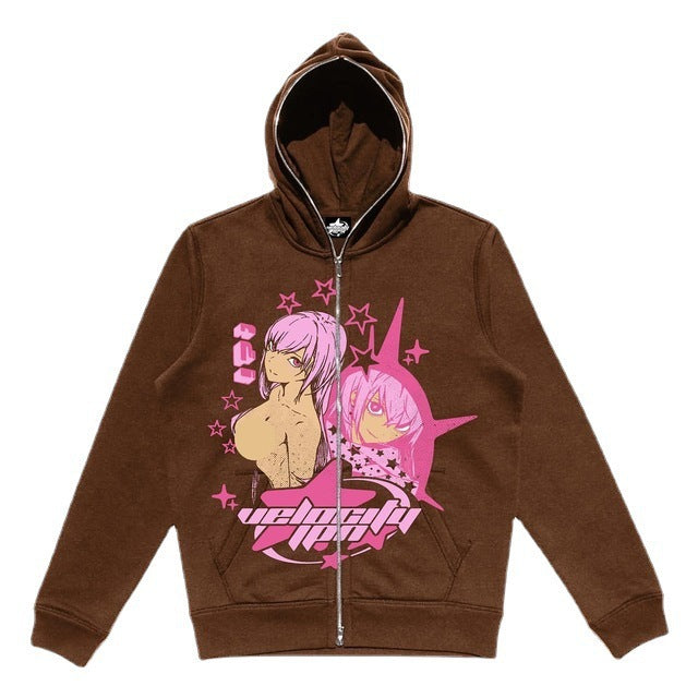Stunning 3D Mermaid Print Zip-Up Hooded Sweatshirt