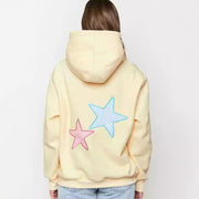 Cozy Brushed Hoodie with Graphic Print & Pockets
