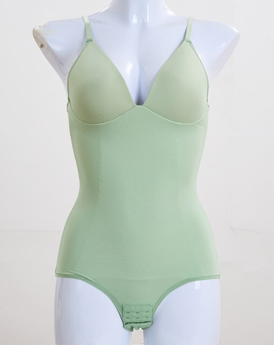 Seamless V-Neck Waist Trainer & Body Shaping Corset