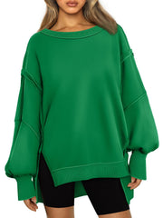 Women's Cozy Hooded Round-Neck Casual Sweatshirt