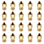 20‑Piece Brass MK8 0.4 mm Nozzle Set for Ender and CR‑10 3D Printers