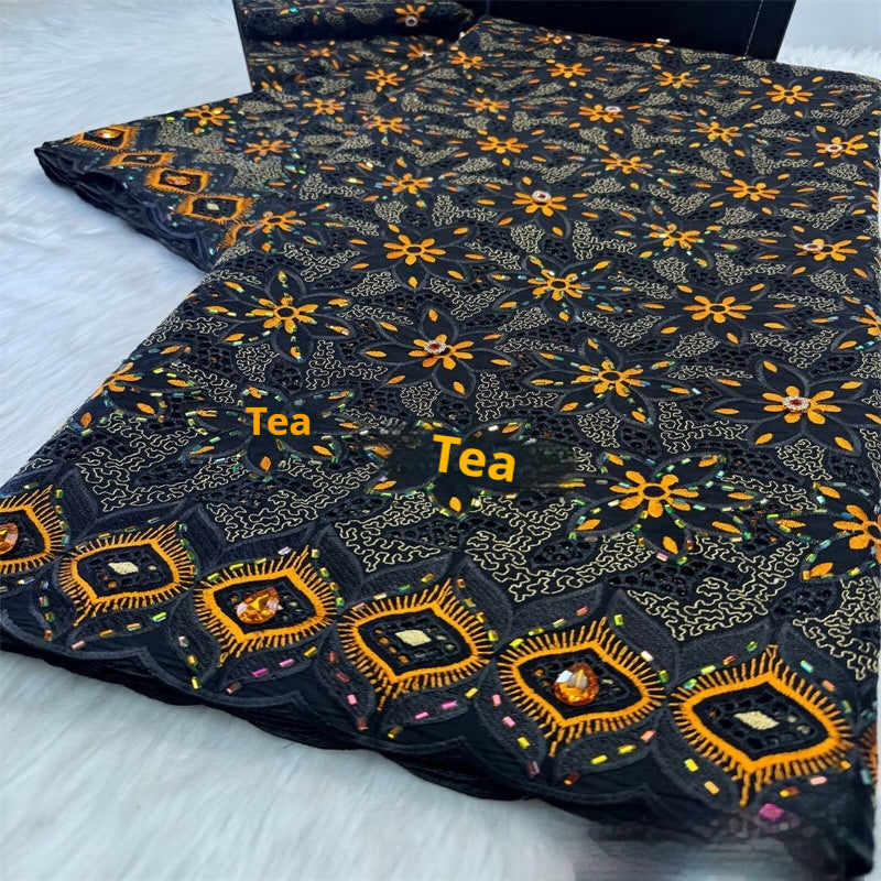 African Floral Lace Fabric for Sewing & Crafting
