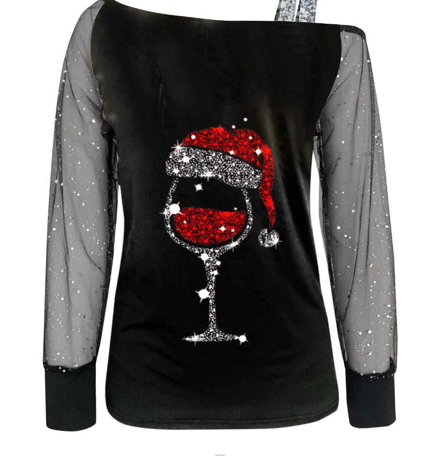 Chic Digital Printed Tulle Summer Sling Top