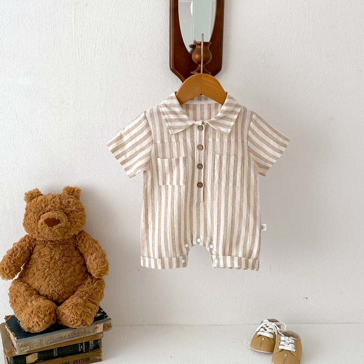 Summer Baby Thin Short-sleeved Casual Jumpsuit
