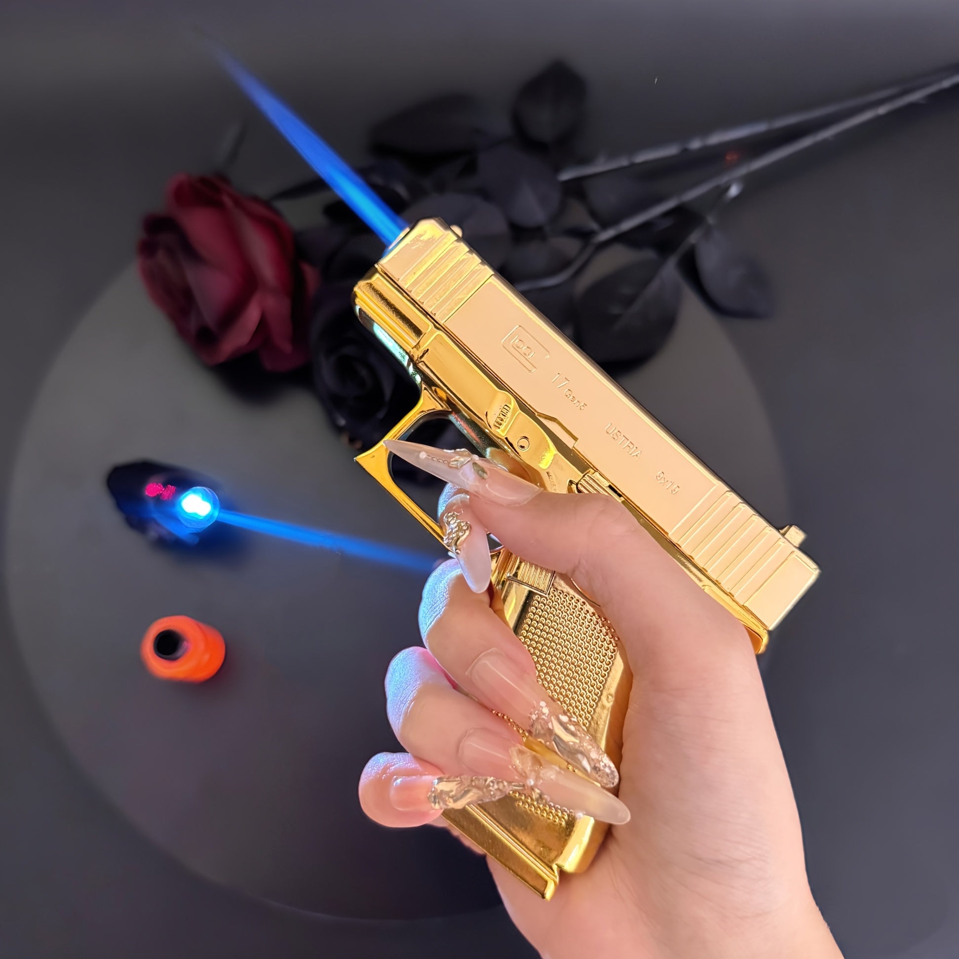 Windproof Metal Butane Lighter with Accessories