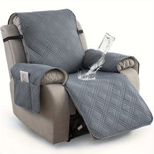 1Pc 100% Waterproof Recliner Chair Cover, Non Slip Recliner Covers For Recliner Chair With Pocket, Pet Scratch-Resistant Sofa Slipcover, Washable Furniture Protector, Easy To Install For Living Roo...