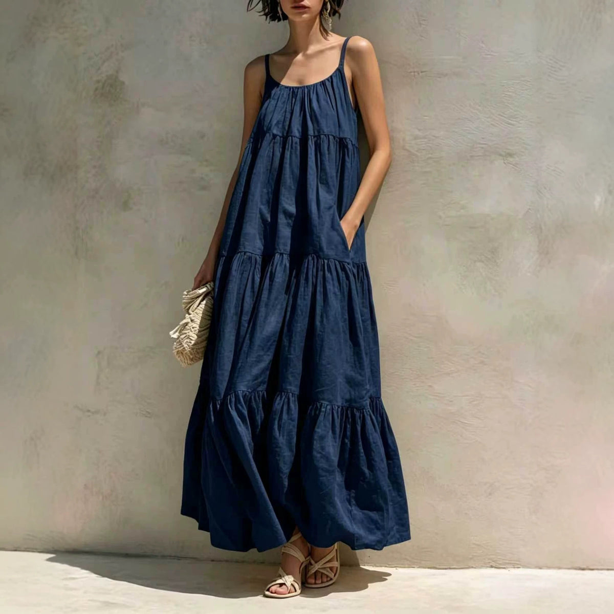 Casual A-Line Flared Pocket Dress
