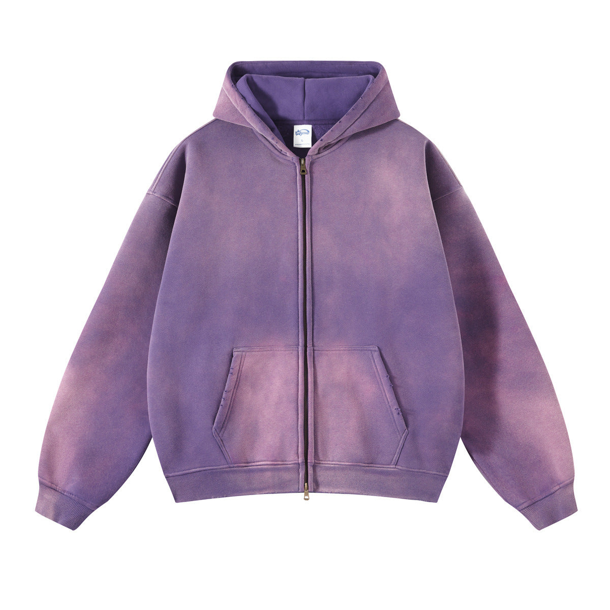 Vinted Wash Zip-Up Hoodie Sweatshirt