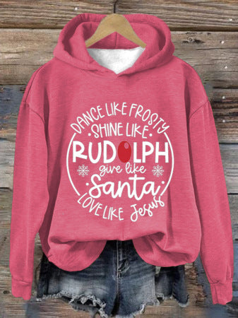 Women's Trendy 3D Letter Printed Graphic Hoodie
