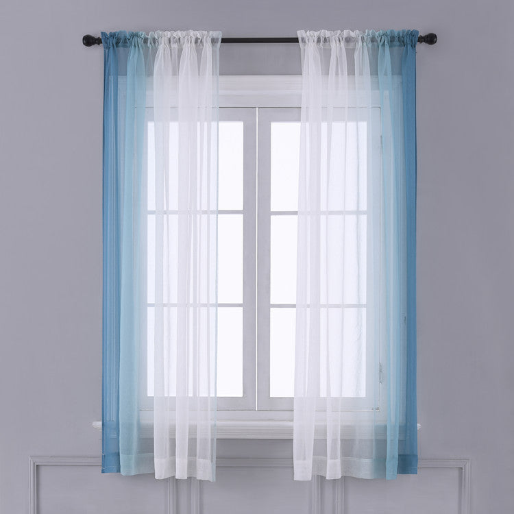 Left and Right Gradient Color Curtain Window Screen Finished Product