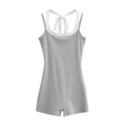 Chic Color-Block U-Neck Bodycon Jumpsuit