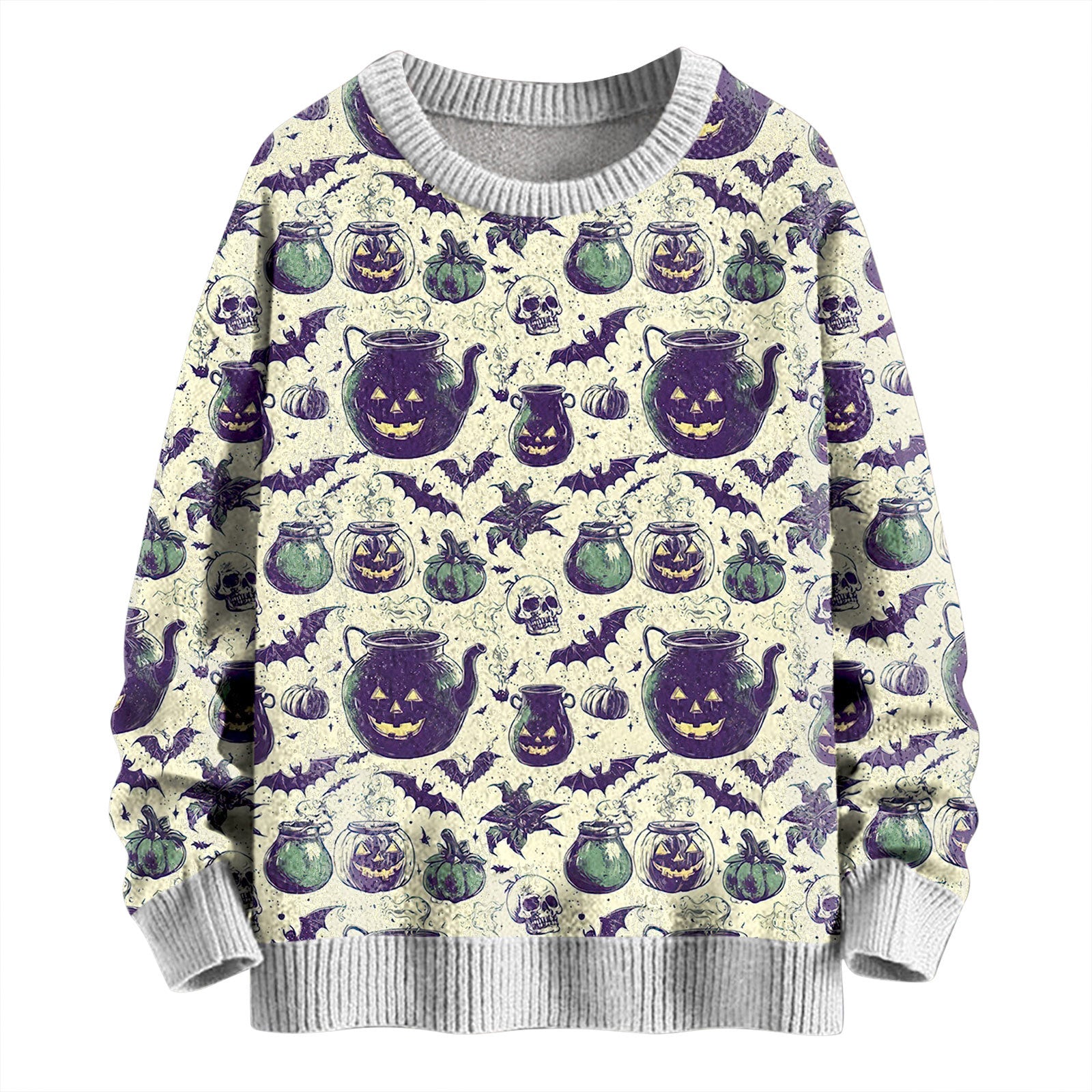 Unisex Printed Crewneck Sweater - Cozy Stylish Pullover